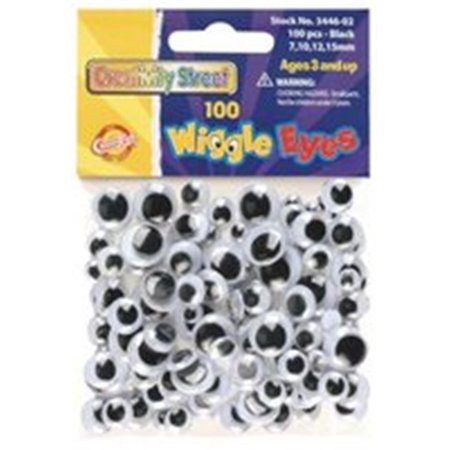 ART SUPPLIES 10 mm. Wiggle Eyes- 100 Per Pack 3472-02